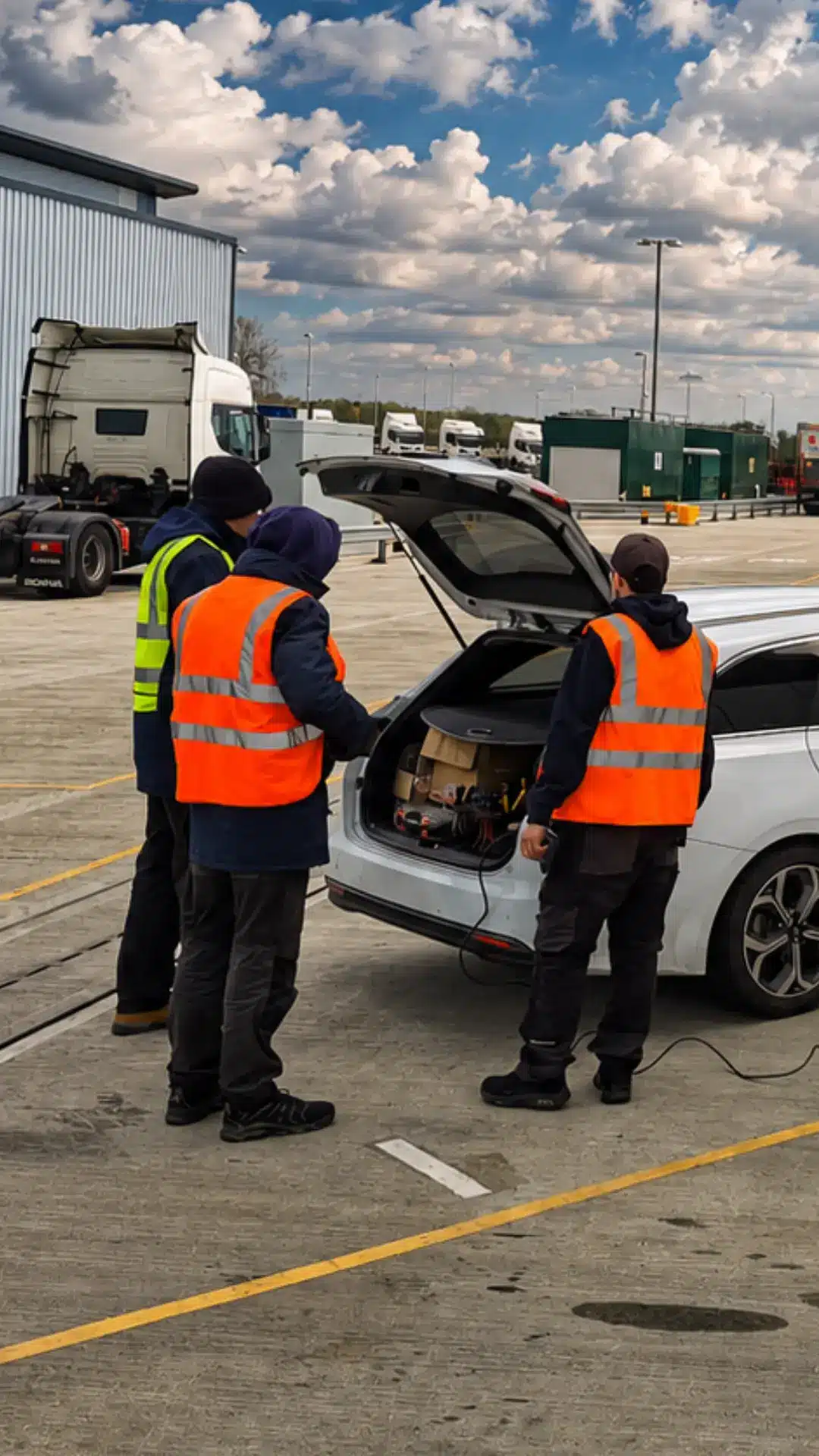 our technicians on training